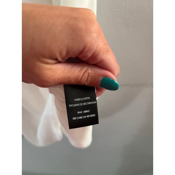 Torrid Womens Georgette Blouse Size 2X White Flowy Lightweight Neutral Office - Picture 4 of 6